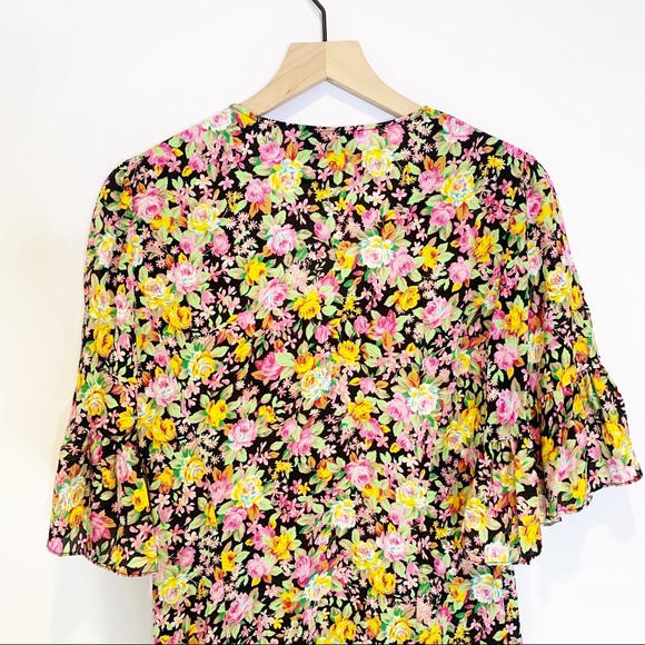 LES RÊVERIES Floral Silk Crepe De Chine Dress 6 - Picture 7 of 11